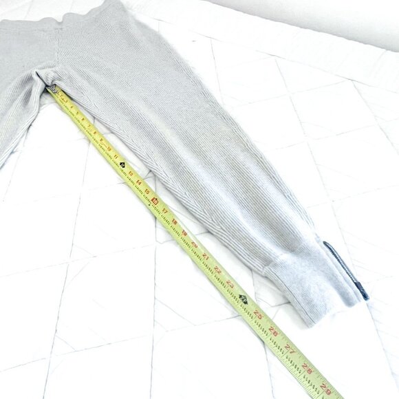 Duffy Light Gray/Grey Cream Ribbed Wool Cashmere Blend Joggers Size Extra Small - Picture 13 of 16